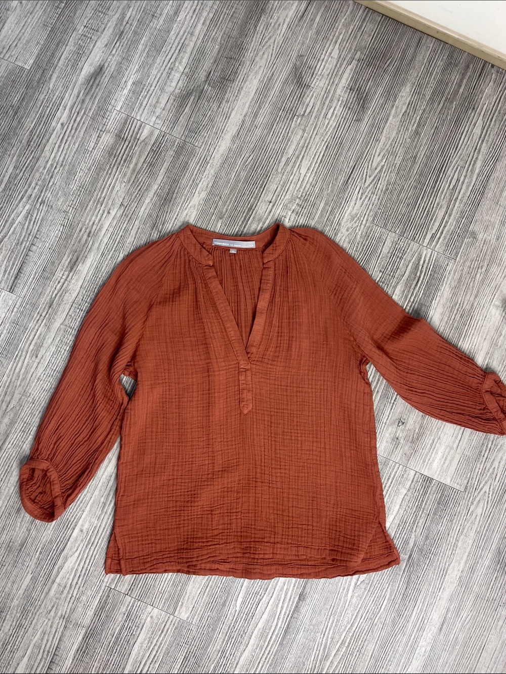Ocean and main Terracotta Gauze top size S/M